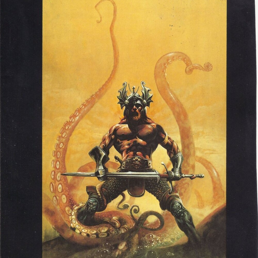 Chris Achilleos 2 sided Book Page Print - Darkness Weaves / Land of Terror